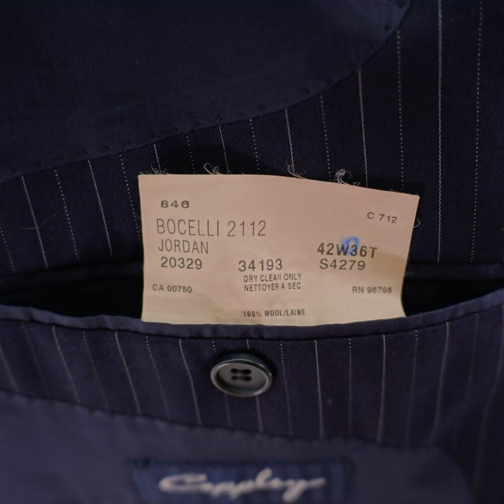 Coppley Vitale Barberis Canonico Super 130s Wool Gray 2 Piece Suit 42L 37 / 30 S - Picture 16 of 16
